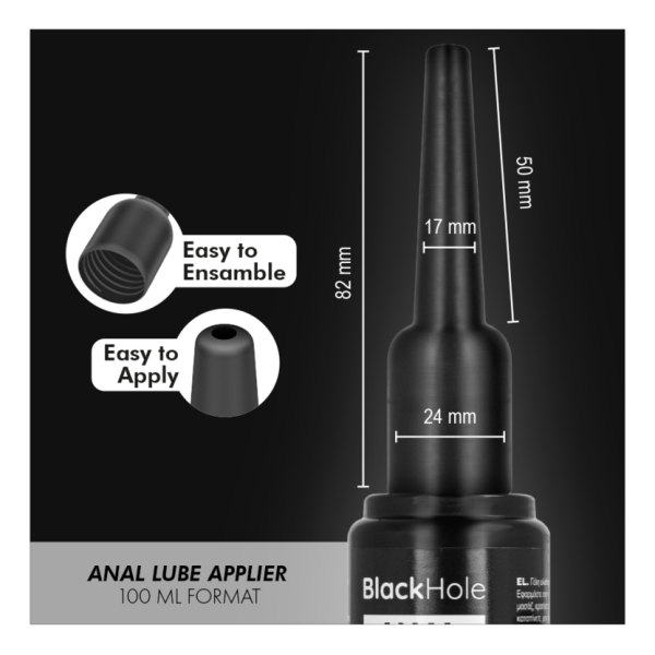 BLACK HOLE - APLICADOR DE LUBRICANTE ANAL TALLA L 100 ML