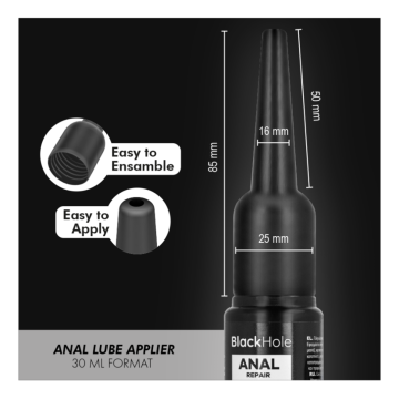 BLACK HOLE - APLICADOR DE LUBRICANTE ANAL TALLA S 30 ML