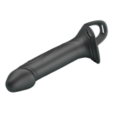 PRETTY LOVE - LONDON UNIVERSAL HARNESS WITH SILICONE STRAP-ON DILDO BLACK 16.8 CM