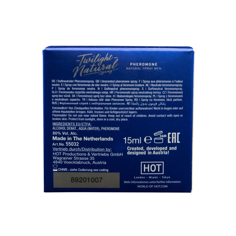 Hot - Twilight Natural Con Feromonas Hombre 15 Ml | Vybes.it