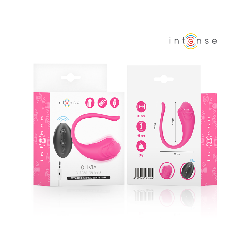 Intense - Olivia Huevo Vibrador Rosa Control Remoto | Vybes.it