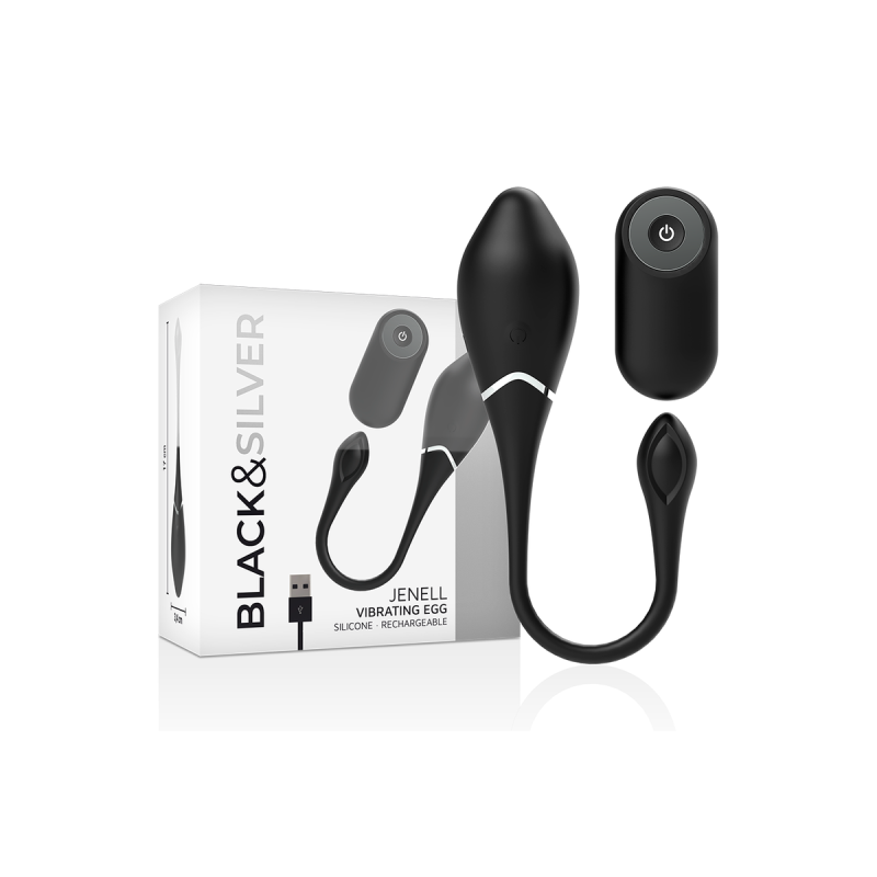 Black&Silver - Jenell Rechargeable Vibrating Egg | Vybes.it