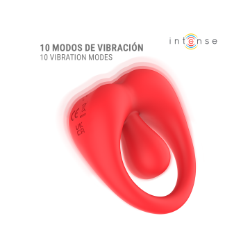 Intense - Russell Anillo Vibrador Con Estimulación De Clítoris Rojo