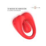 Intense - Russell Anillo Vibrador Con Estimulación De Clítoris Rojo