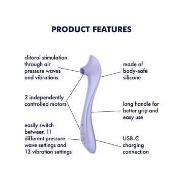 SATISFYER - EASY LOVER VIBRADOR & ESTIMULADOR AIR PULSE - SATISFYER A…