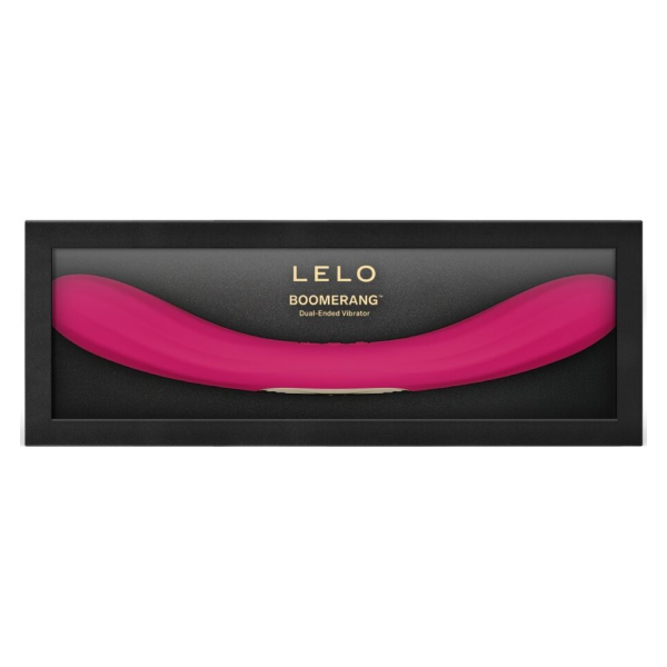 LELO - BOOMERANG VIBRATEUR À DOUBLE EXTRÉMITÉ CERISE