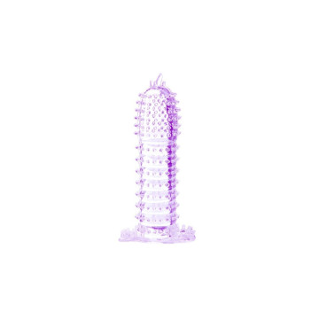 Baile - Funda Para Pene Con Puntos Estimulantes Morado 14 Cm |