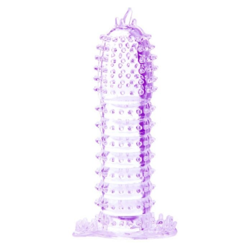 BAILE - GAINE PÉNIENNE POINTS STIMULANTS VIOLET 14 CM