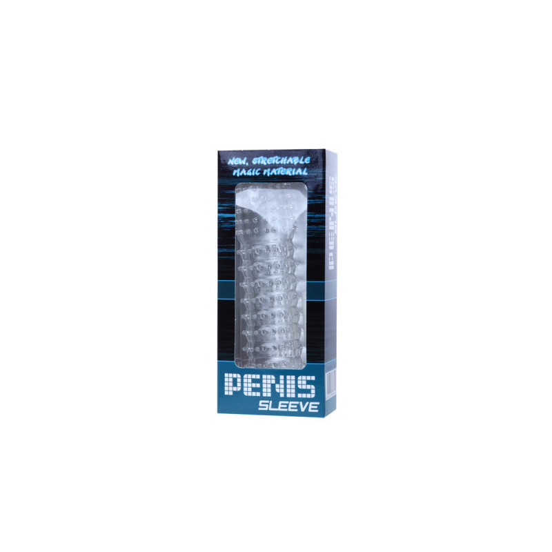 Baile - Funda Para Pene Con Puntos Estimulantes Transparente 14 Cm