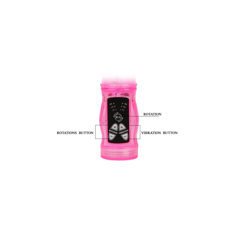 Baile - Mini Rotador Rabbit Rosa Superestimulador | Vybes.it