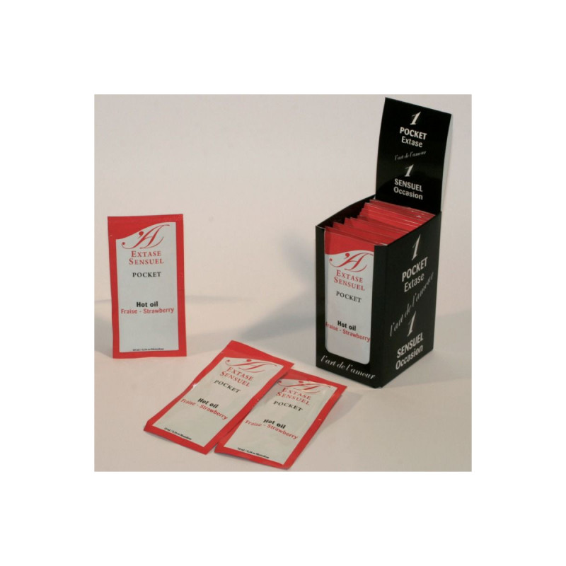 EXTASE SENSUAL - OLIO STIMOLANTE ALLA FRAGOLA 10 ML - Effetto calore