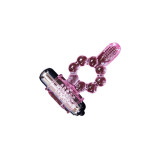 Baile - Anillo Silicona 10 Ritmos Lengua Con Vibración Rosa |