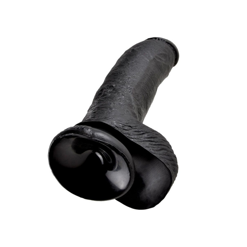 King Cock - Dildo Black With Balls 22.9 Cm | Vybes.it