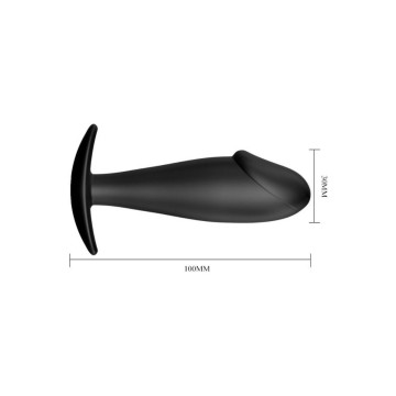 Pretty Love - Plug Anal Silicona Forma Pene Negro | Vybes.it