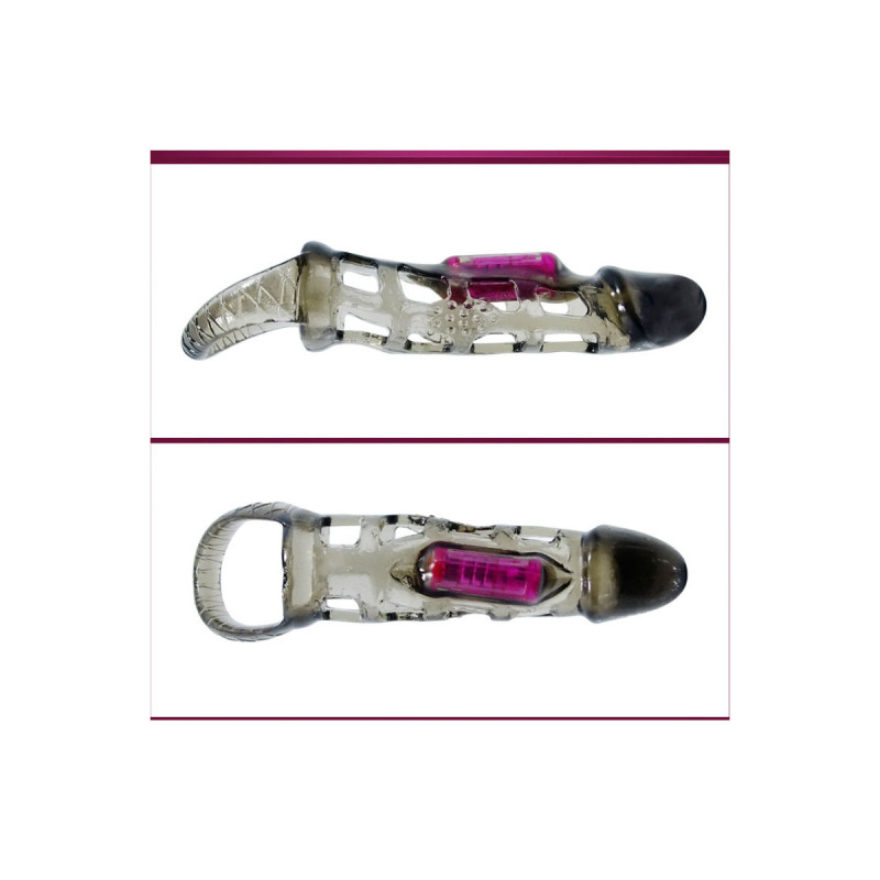 Baile - Funda Extensora Pene Con Vibración Y Strap 13.5 Cm |