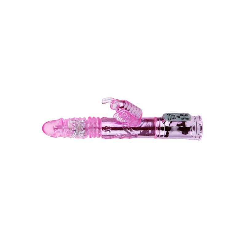 Baile - Vibrador Recargable Con Rotacion Y Estimulador Throbbing