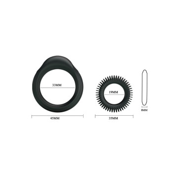 Baile - Kit 2 Anillos Silicona Ring Manhood | Vybes.it