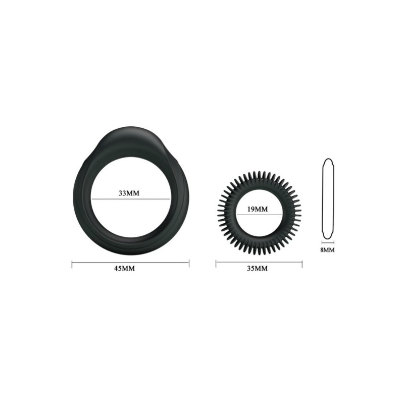 Baile - Kit 2 Anillos Silicona Ring Manhood | Vybes.it