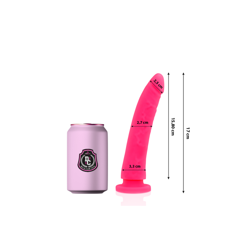 Delta Club - Dildo Realista Rosa Silicona Medica 17 Cm - O - 3 Cm |