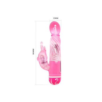Baile - Vibrador Multivelocidad Con Estimulador Rosa | Vybes.it