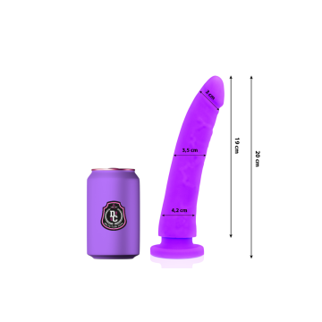 Delta Club - Dildo Realista Lila Silicona Medica 20 Cm - O - 4 Cm |