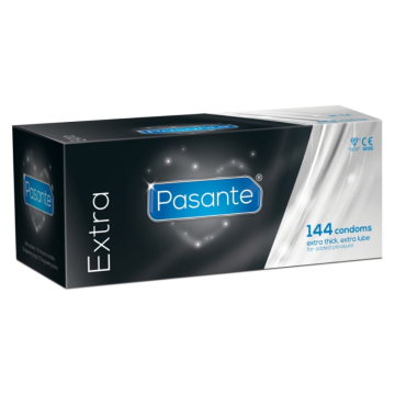 PASANTE - EXTRA EXTRA THICK CONDOMS WITH ADDITIONAL LUBRICATION 144 PACK