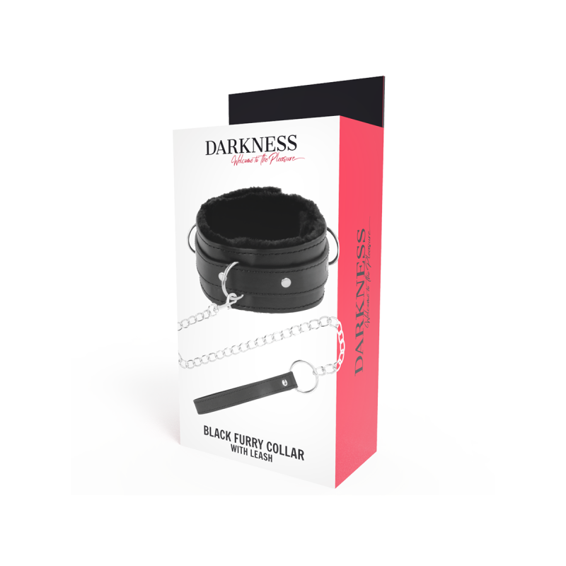 Darkness - Collar Confortable De Postura Con Cadena Leather |