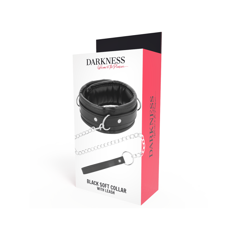 Darkness - Collier En Cuir Souple Avec Chaîne | Vybes.it