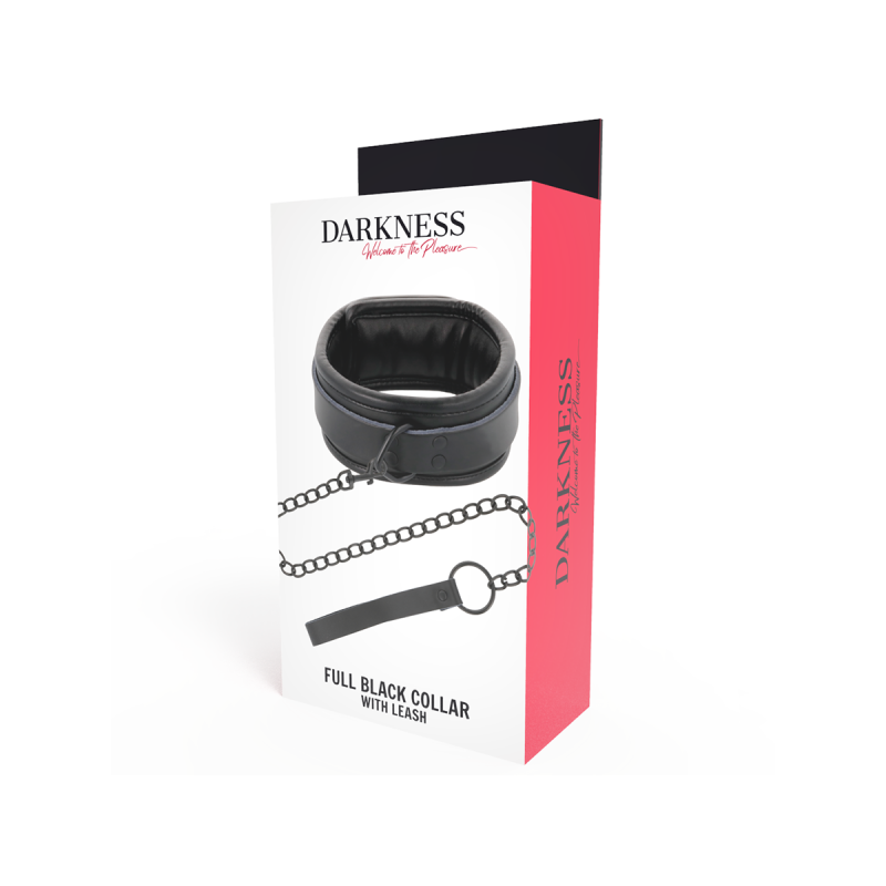 Darkness - Collier Noir Avec Chaîne | Vybes.it