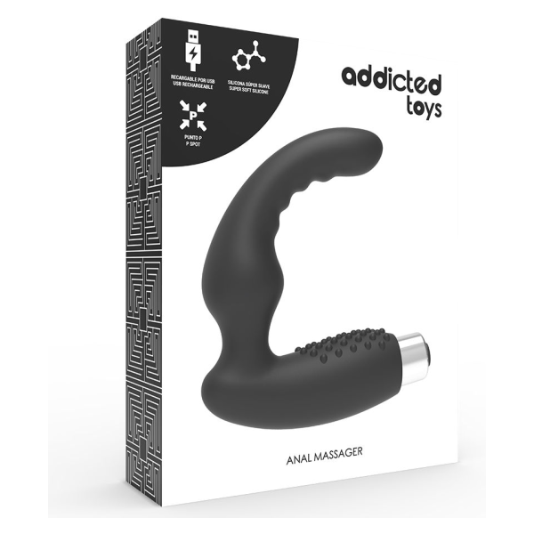 ADDICTED TOYS - VIBRATEUR PROSTATIQUE RECHARGEABLE MODÈLE 2 - NOIR