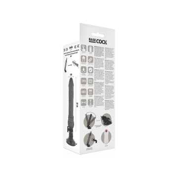 Basecock - Vibratore Realistico Telecomando Nero 19.5 Cm - O - 4 Cm