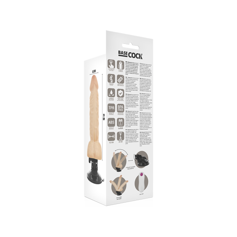 Basecock - Vibratore Articolabile Telecomando Naturale 20 Cm - O
