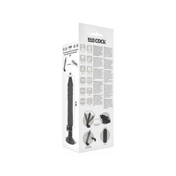 Basecock - Vibrateur Réaliste Télécommande Noir 20 Cm - O - 4 Cm |