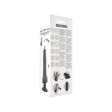 Basecock - Vibrateur Réaliste Noir Télécommande Avec Testicules 20