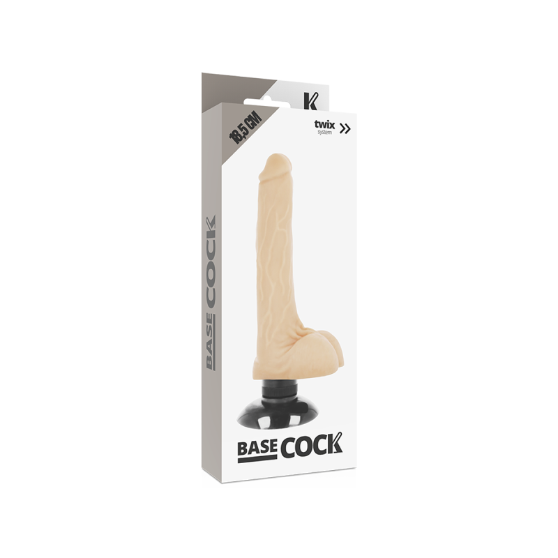 Basecock - Realistic Vibrator 2 - 1 Flesh 18.5 Cm - O - 4 Cm |