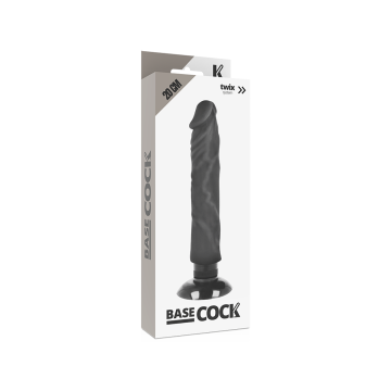 Basecock - Vibrateur Réaliste 2 - 1 Noir 20 Cm - O - 4 Cm | Vybes.it