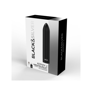 Black&Silver - Kernex 2 Black Vibrating Magnetic Bullet | Vybes.it