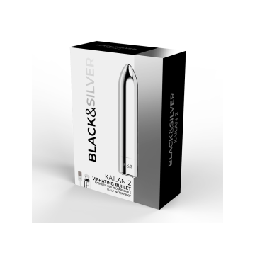 Black&Silver - Kailan 2 Proiettile Magnetico Vibrante Argento |