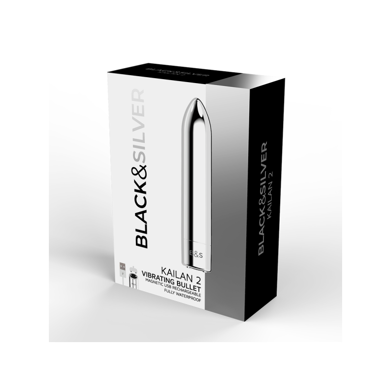 Black&Silver - Bala Magnetica Vibradora Kailan 2 Silver | Vybes.it