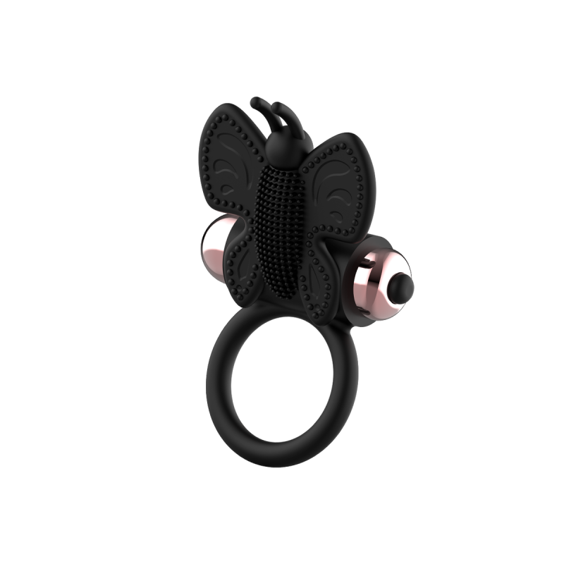 Coquette Chic Desire - Cock Ring Butterfly Anillo Vibrador Negro /