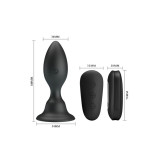 Mr Play - Plug Anal Avec Télécommande Vibration Noire | Vybes.it