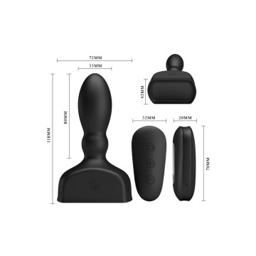 Mr Play - Télécommande De Plug Anal Gonflable Noir | Vybes.it