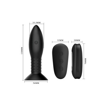 Mr Play - Plug Con Bolas Rotadoras Negro Control Remoto | Vybes.it