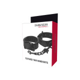 DARKNESS - WIDE THIN TEXTURED HANDCUFFS - DARKNESS BONDAGE