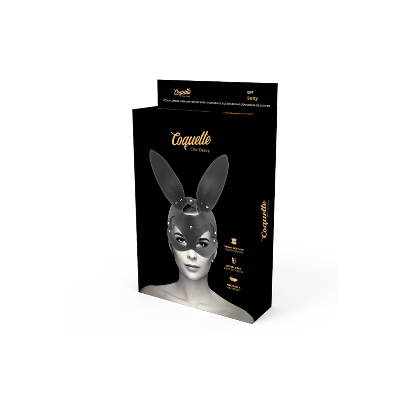 Coquette Chic Desire - Máscara Cuero Vegano Con Orejas De Conejo |