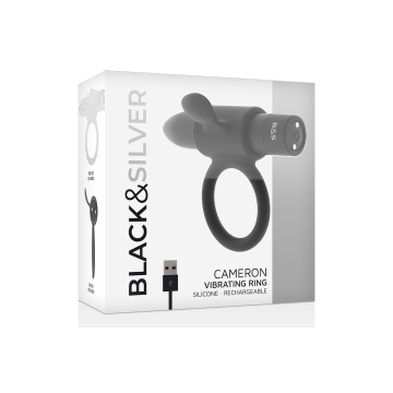 Black&Silver - Bague Rechargeable Cameron Noir | Vybes.it