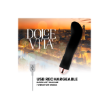 Dolce Vita - Vibratore Ricaricabile Due Nero 7 Velocità | Vybes.it