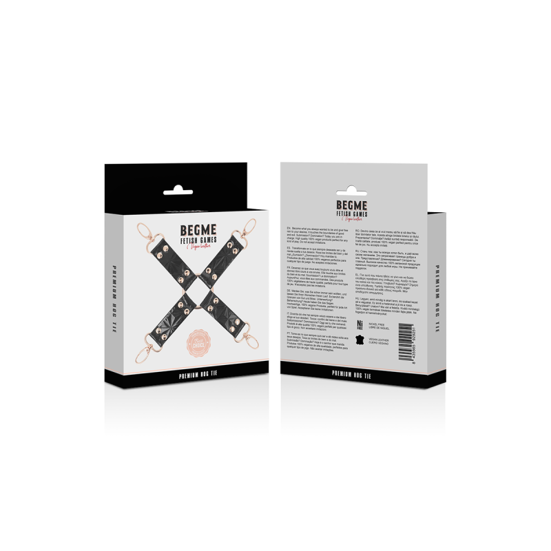 Begme - Black Edition Hog Tie Cuero Vegano | Vybes.it