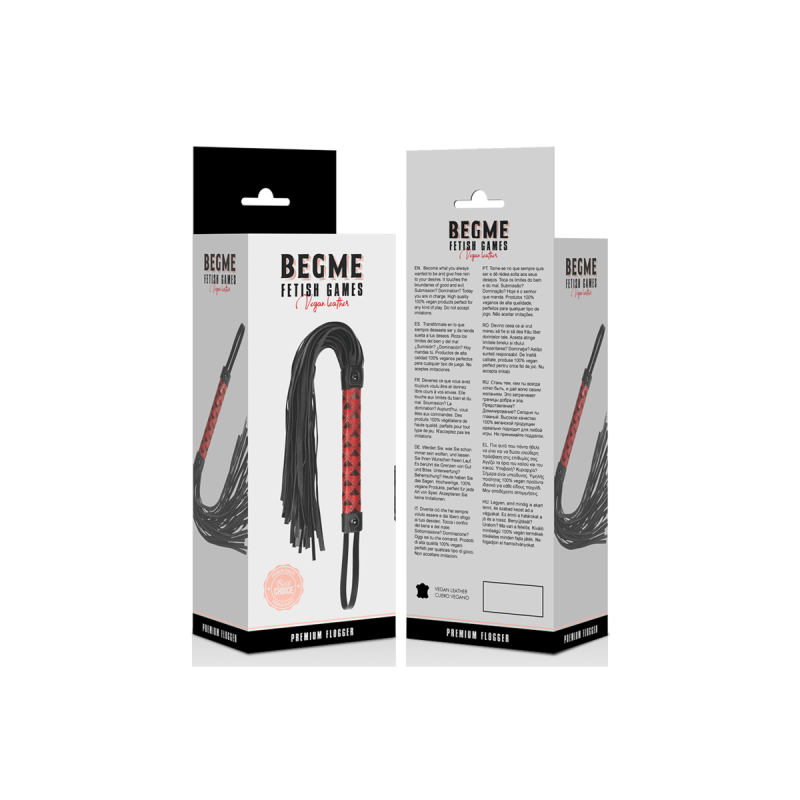BEGME - FLOGGER EN CUIR VÉGAN ÉDITION ROUGE - BEGME RED EDITION - Fou…