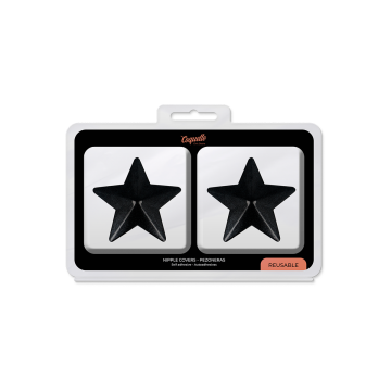 Coquette Chic Desire - Cubre Pezones Metal Estrellas Negras |